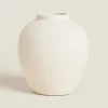 Vases*ZARA Home Rough Earthenware Vase White