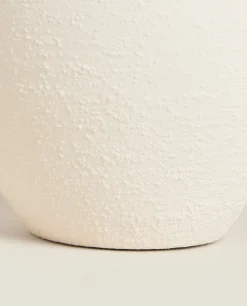 Vases*ZARA Home Rough Earthenware Vase White