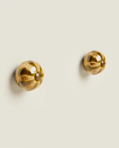 Door Knobs*ZARA Home Round Ceramic Door Knob (Pack Of 2) Green