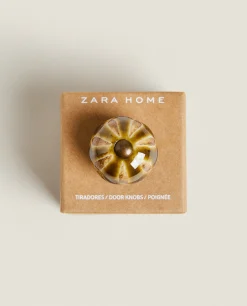 Door Knobs*ZARA Home Round Ceramic Door Knob (Pack Of 2) Green