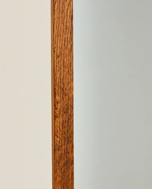 Mirrors*ZARA Home Round Full-Length Mirror With Frame Brown