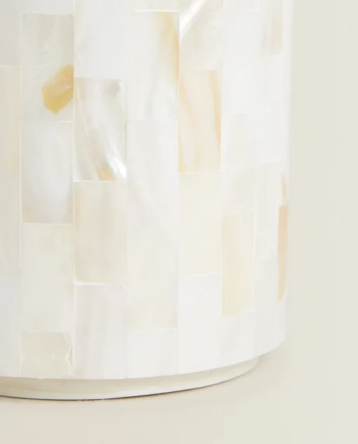 Dispensers*ZARA Home Round Mother-Of-Pearl Dispenser White