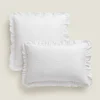 Bedspreads*ZARA Home Ruffle Throw Pillow Cover White