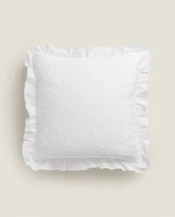 Bedspreads*ZARA Home Ruffle Throw Pillow Cover White