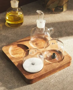 Kitchen Accessories*ZARA Home Salt And Cruet With Tray Set Transparent