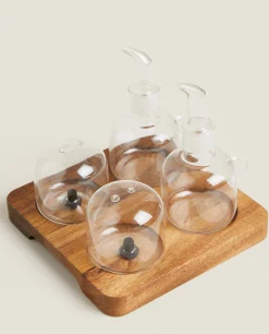 Kitchen Accessories*ZARA Home Salt And Cruet With Tray Set Transparent