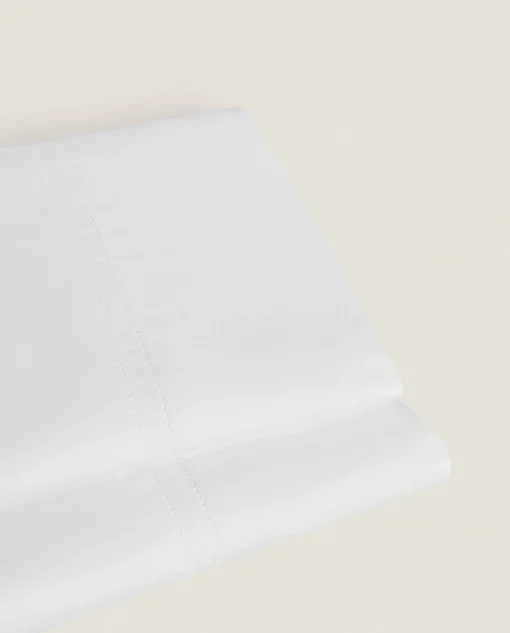Flat Sheets*ZARA Home Sateen Flat Sheet With Double Hemstitching White