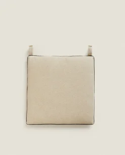 Chairs & Cushions*ZARA Home Seat Cushion With Piping Natural Colour