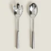 Cutlery*ZARA Home Set Of Striped Serving Sets (2 Units) Black/Ecru