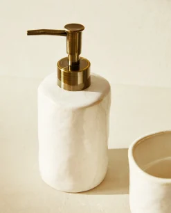 Dispensers*ZARA Home Shiny Ceramic Dispenser Yellow
