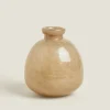 Vases*ZARA Home Shiny Glass Vase Beige