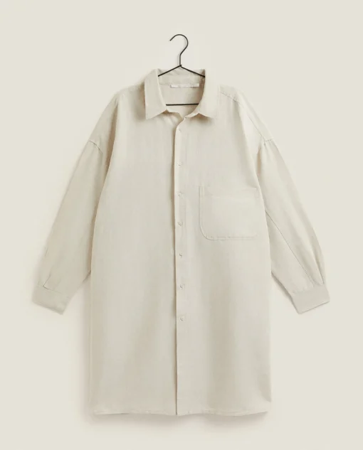 Beachwear*ZARA Home Shirt Dress Natural Colour