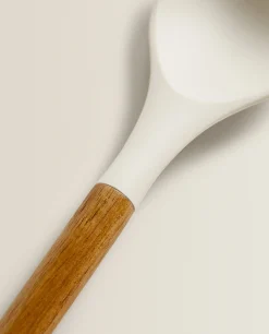 Kitchen Utensils*ZARA Home Silicone And Wooden Spoon Cream