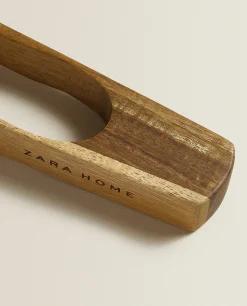 Kitchen Utensils*ZARA Home Silicone And Wooden Tongs Cream