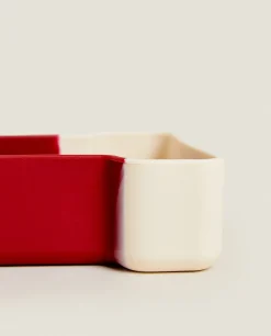 Kids*ZARA Home Silicone Christmas Boot Plate Red