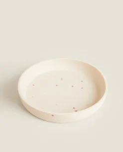 Mealtime*ZARA Home Silicone Heart Plate Pink