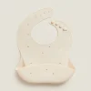 Mealtime*ZARA Home Silicone Heart Print Bib Pink