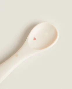 Mealtime*ZARA Home Silicone Spoon With Hearts Pink