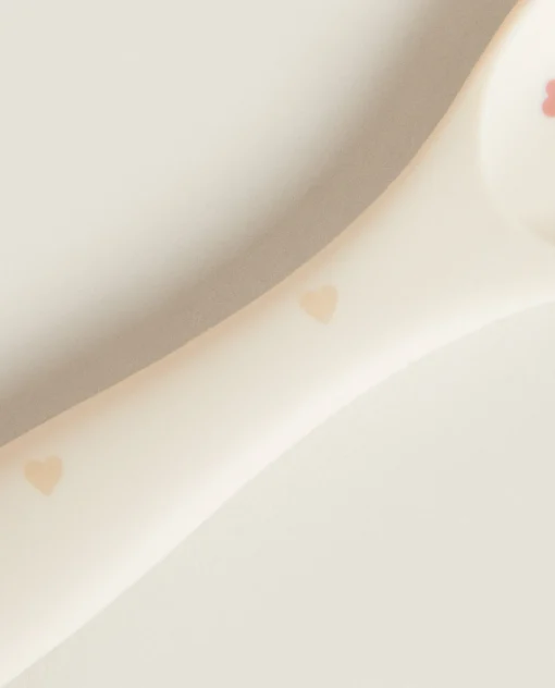 Mealtime*ZARA Home Silicone Spoon With Hearts Pink