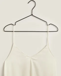 Nightdresses*ZARA Home Silk Nightgown Cream