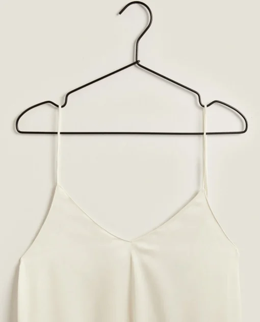 Nightdresses*ZARA Home Silk Nightgown Cream