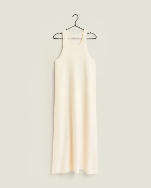 Nightdresses*ZARA Home Sleeveless Cashmere Dress Cream
