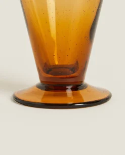 Glasses And Flutes*ZARA Home Small Glass With Bubbles Taupe