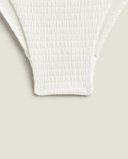Beachwear*ZARA Home Smocked Bikini Bottoms Cream
