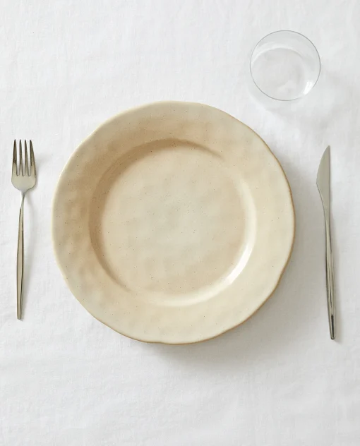 Dinner Plates*ZARA Home Speckled Stoneware Dinner Plate Ecru
