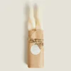 Candles*ZARA Home Spiral Candle (Pack Of 2) Ecru