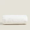Bathroom*ZARA Home Star Crepe Towel Oyster White