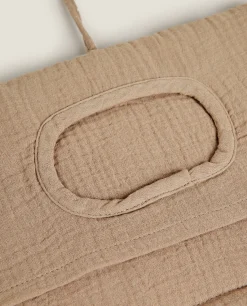 Accessories*ZARA Home Star Print Muslin Baby Wipe Holder Taupe