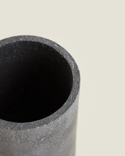Glasses*ZARA Home Stone Grey Resin Tumbler Black