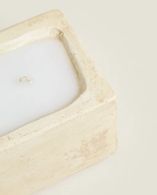 Candles*ZARA Home Stone Style Candle Beige