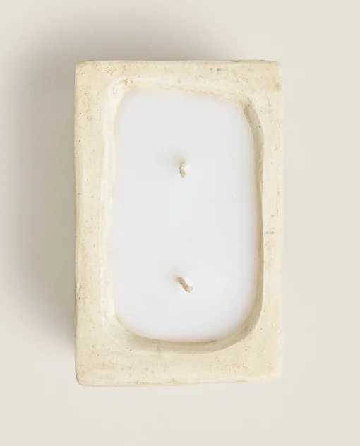 Candles*ZARA Home Stone Style Candle Beige