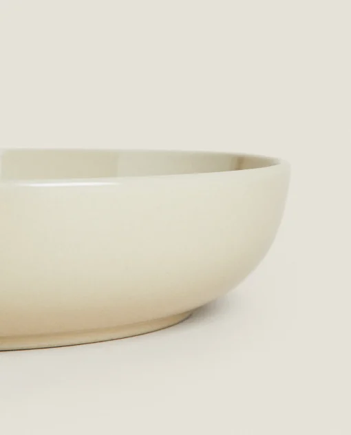 Soup Plates*ZARA Home Stoneware Soup Plate Toffee