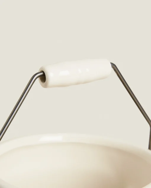 Kitchen Utensils*ZARA Home Stoneware Utensil Holder Cream