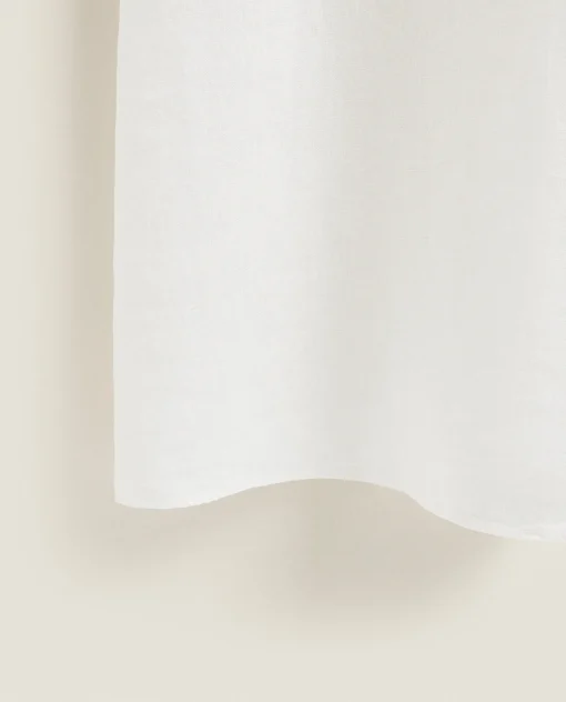 Nightdresses*ZARA Home Strappy Linen Nightgown Cream