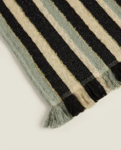 Blankets*ZARA Home Striped Blanket Multicolour
