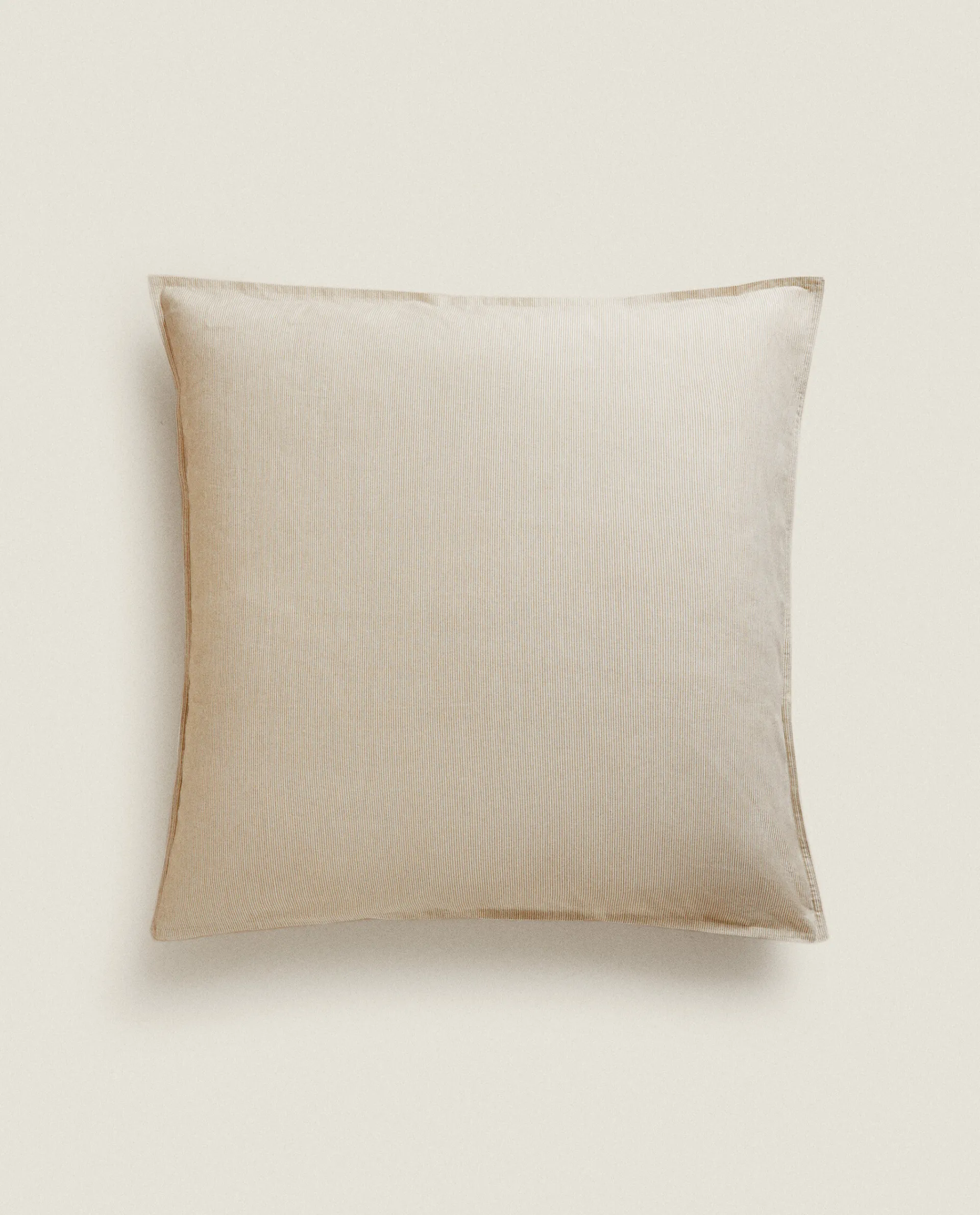 Pillowcases*ZARA Home Striped Cotton Pillowcase Sand