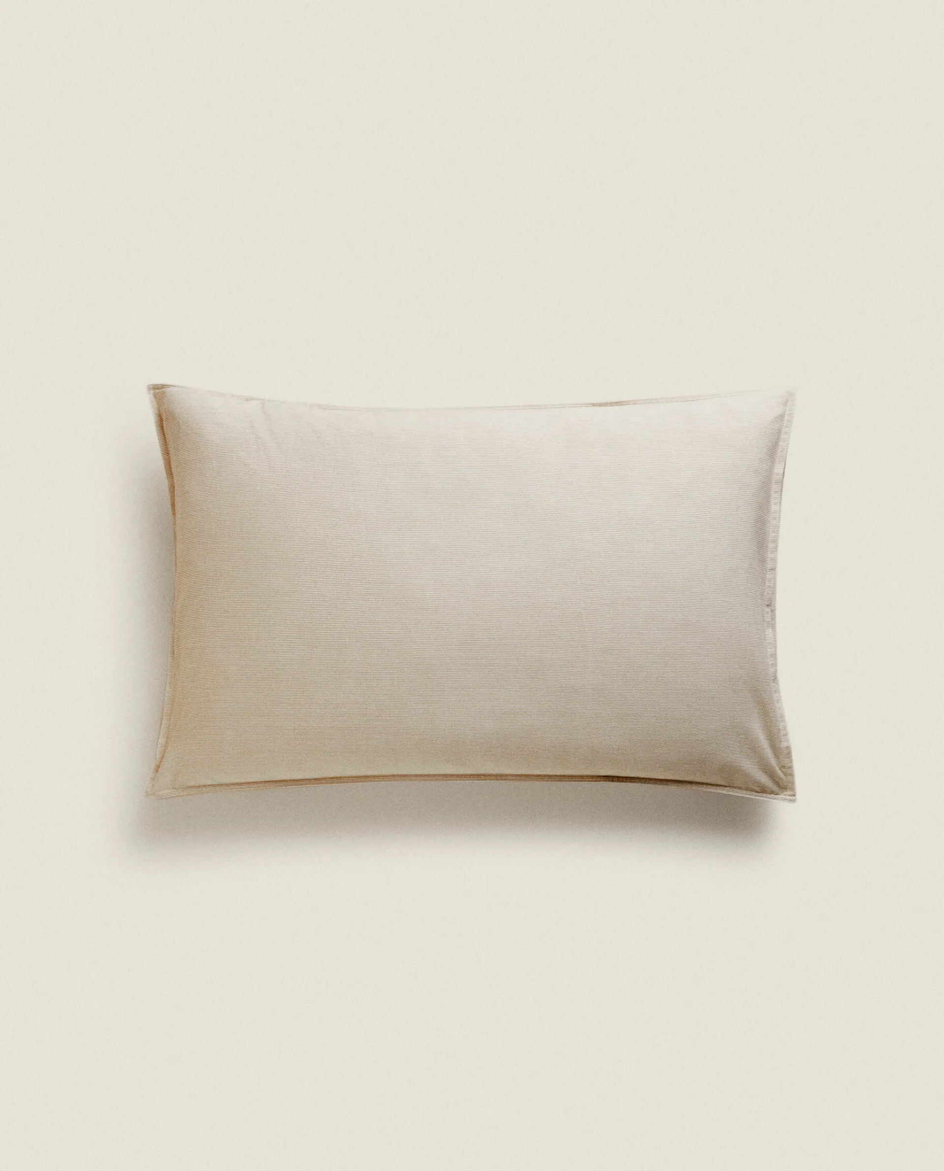 Pillowcases*ZARA Home Striped Cotton Pillowcase Sand