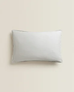 Pillowcases*ZARA Home Striped Cotton Pillowcase Grey