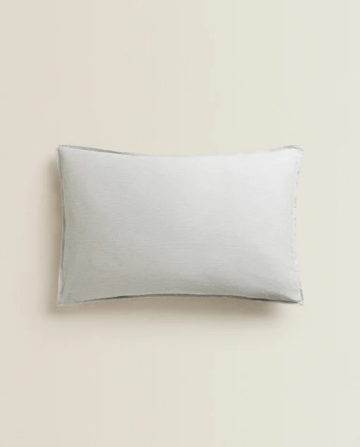 Pillowcases*ZARA Home Striped Cotton Pillowcase Grey