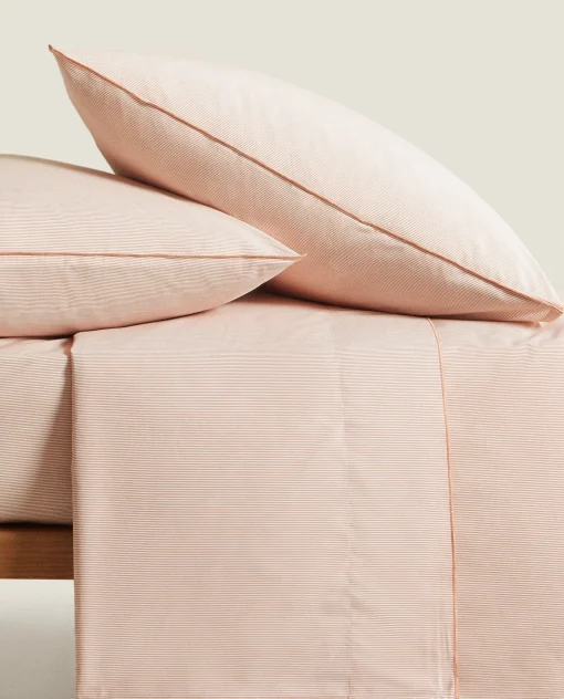 Duvet Covers*ZARA Home Striped Duvet Cover Russet