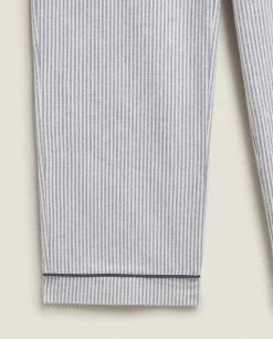 Pajamas*ZARA Home Striped Flannel Pajama Bottoms Grey