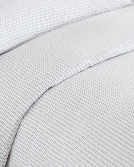 Duvet Covers*ZARA Home Striped Linen Duvet Cover Blue