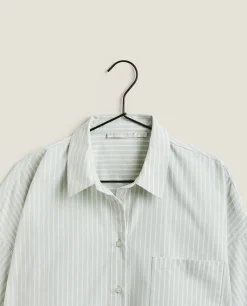 Pajamas*ZARA Home Striped Shirt Green