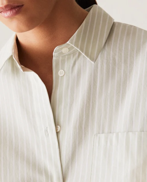Pajamas*ZARA Home Striped Shirt Green