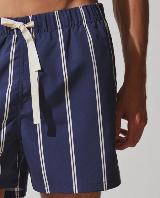 Beachwear*ZARA Home Striped Swim Trunks Navy