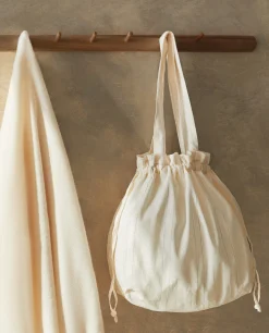 Laundry Care*ZARA Home Striped Travel Laundry Bag Ecru/Black